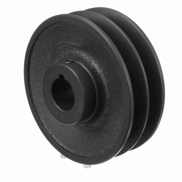 2 Groove Cast Iron Fhp - Finished Bore Sheave, 2BK55X 1 1/8